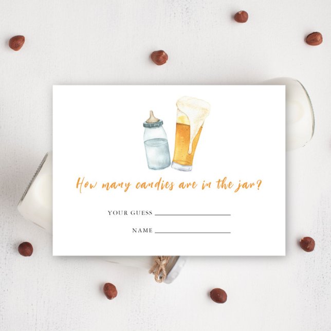 Baby is Brewing beer bottle How many candies Enclosure Card (Creator Uploaded)