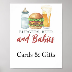 Baby is brewing beer Cards and gifts baby shower Poster
