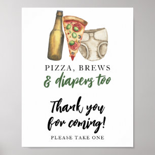 Baby is brewing beer Thank you for coming Poster