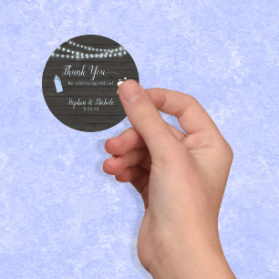 Baby Is Brewing Blue Baby Shower Thank You Classic Round Sticker