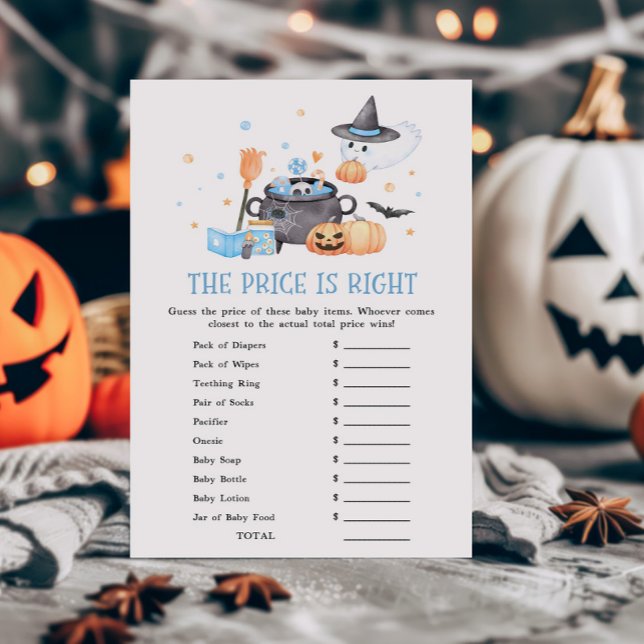 Baby is Brewing Blue The Price is Right Game (Baby is Brewing Baby Shower The Price is Right Game)