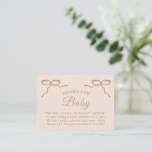 Baby is Brewing Books for Baby Shower Insert Card