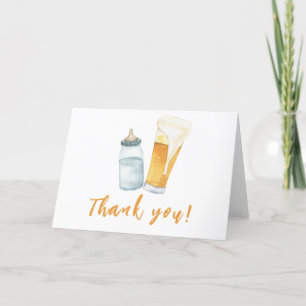 Baby is Brewing Bottle Beer Thank you Card