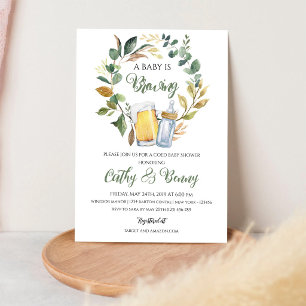Baby is Brewing Co-ed Couples Shower Invitation