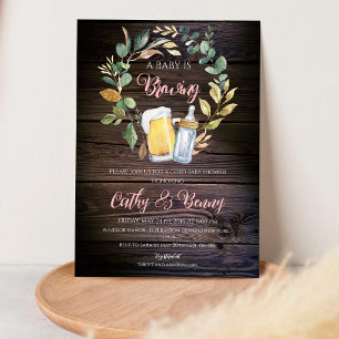 Baby is Brewing Coed Beer Shower Invitation