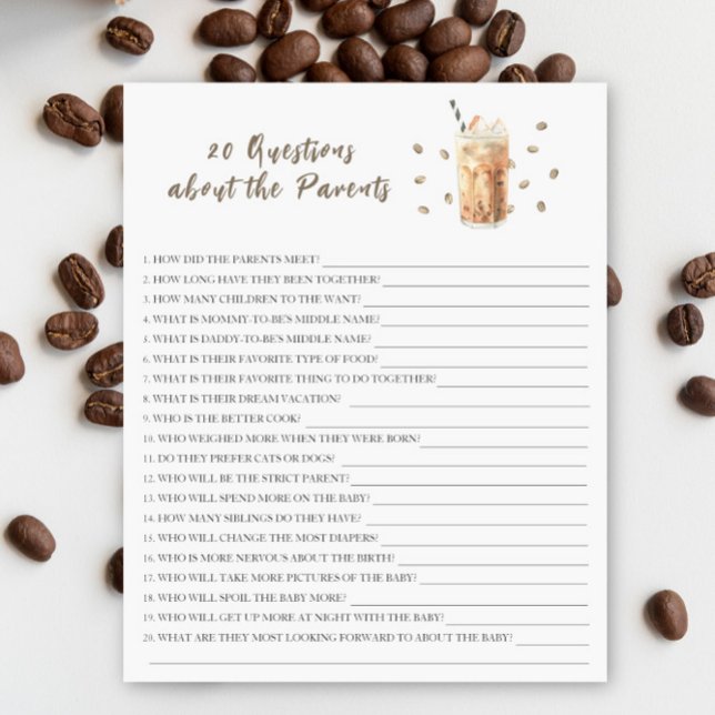 Baby is brewing coffee - 20 questions about parent (Creator Uploaded)