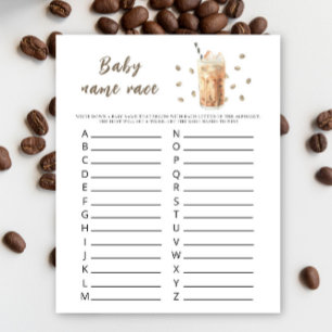 Baby is brewing coffee - Baby name race game