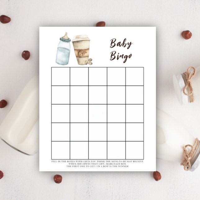 Baby is brewing coffee Baby shower bingo game (Creator Uploaded)