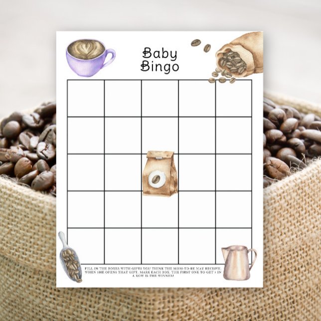 Baby is brewing coffee Baby shower bingo game (Creator Uploaded)