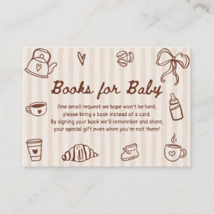 Baby is Brewing Coffee Baby Shower Books for Baby Enclosure Card