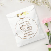 Baby Is Brewing Coffee Baby Shower Favour Bag,