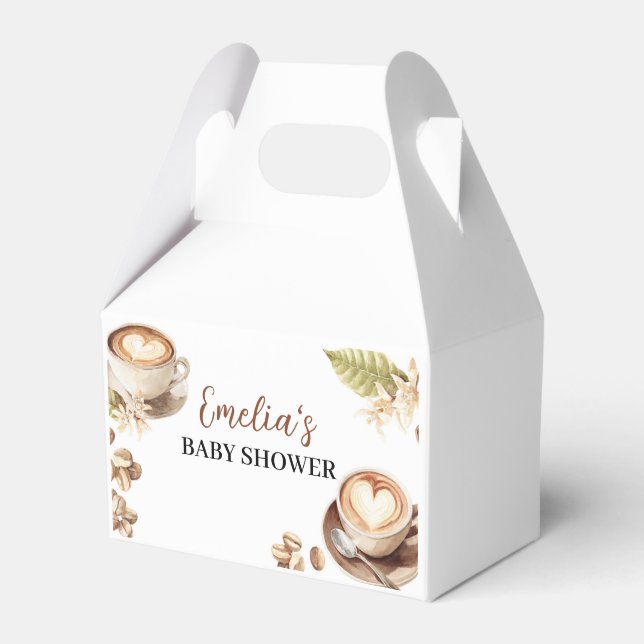 Baby is Brewing Coffee Baby Shower Favour Box (Front Side)