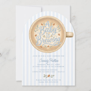 Baby is Brewing Coffee Baby Shower Invitation