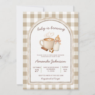 Baby is Brewing Coffee Baby Shower Invitation