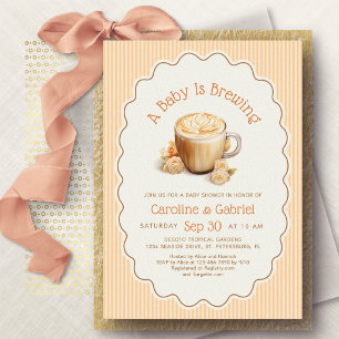 Baby is Brewing Coffee Baby Shower Invitation