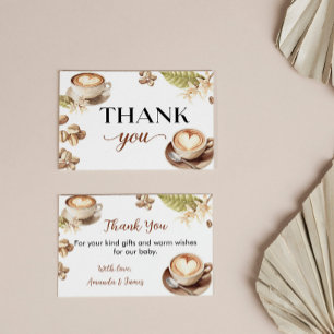 Baby is Brewing Coffee Baby Shower Thank You Card