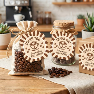 Baby Is Brewing Coffee Baby Shower Thank You Favour Tags