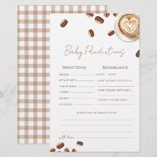 Baby is Brewing Coffee Bean Baby predictions Card