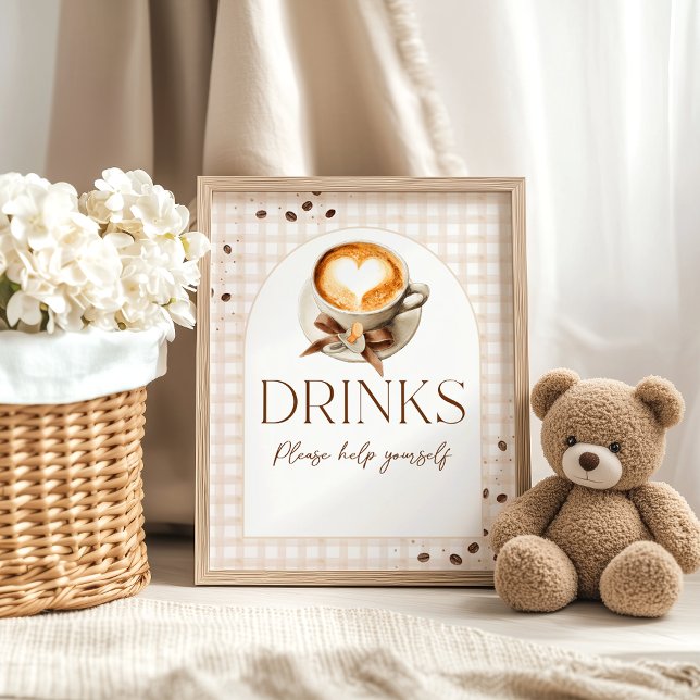 Baby is Brewing Coffee Bean Theme Baby Shower Bar Poster (Creator Uploaded)