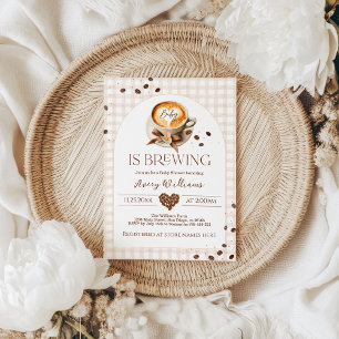 Baby is Brewing Coffee Bean Theme Baby Shower Invitation