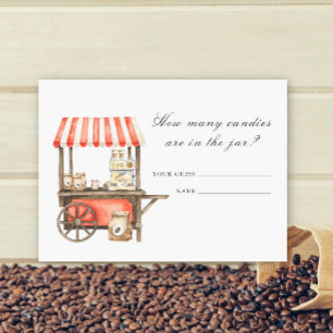 Baby is Brewing coffee cup How many candies Enclosure Card