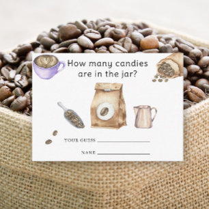Baby is Brewing coffee cup How many candies Enclosure Card