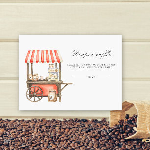Baby is Brewing coffee Diaper Raffle Enclosure Card