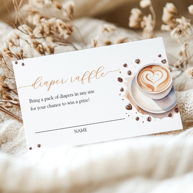 Baby is Brewing Coffee Diaper Raffle Enclosure Card (Creator Uploaded)