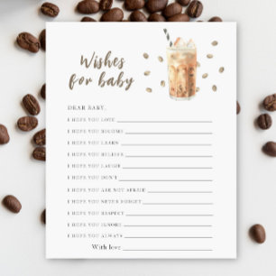 Baby is brewing coffee - wishes for baby