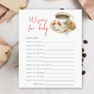 Baby is brewing coffee - wishes for baby