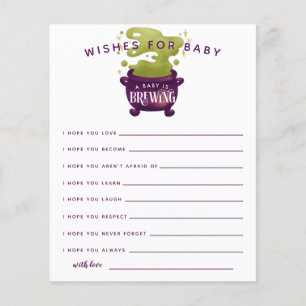 Baby Is Brewing Fall Shower Wishes for Baby Card