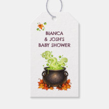 Baby is Brewing Halloween Baby Shower Gift Tags