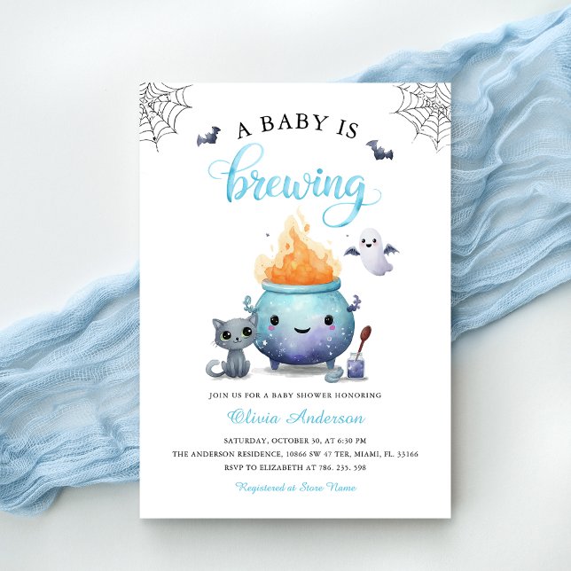 Baby is Brewing Halloween Invitation (Creator Uploaded)