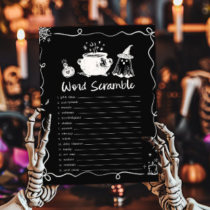 Baby is Brewing Halloween Word Scramble Game