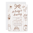 Baby is Brewing Hand Drawn Coffee Baby Shower
