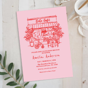  baby is brewing Home cafe themed BABY Shower Invitation
