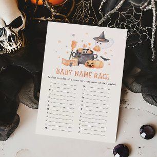 Baby is Brewing Orange Baby Name Race Game