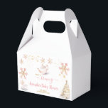 Baby Is Brewing Pink Winter Tea Party Baby Shower Favour Box<br><div class="desc">Baby Is Brewing Pink Winter Tea Party Baby Shower Favor Gift Boxes</div>