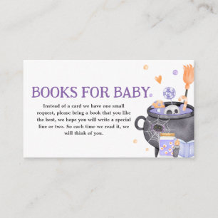 Baby is Brewing Purple Halloween Books for Baby Enclosure Card