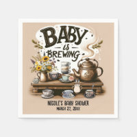 Baby is Brewing Rustic Tea Kettle Peach Shower