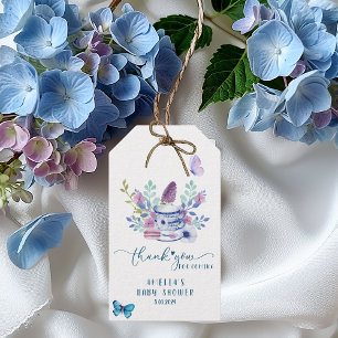Baby is brewing tea party Baby shower Thank you Gift Tags