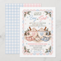 Baby Is Brewing Winter Hot Cocoa Gender Reveal