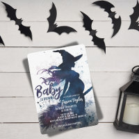 Baby is Brewing Witch Broom Watercolor