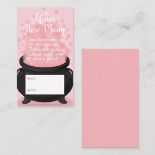 Baby is Brewing Witch Shower Gothic Pink Girl Enclosure Card