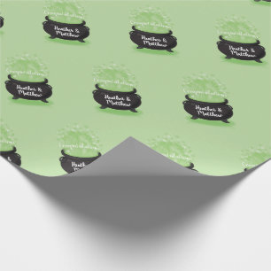 Baby is Brewing Witch Shower Halloween Cauldron Wrapping Paper