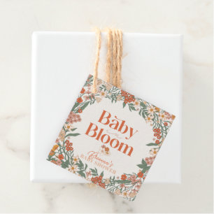 Baby is in Bloom Boho Wildflower Baby Shower Favour Tags