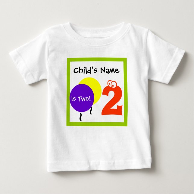 baby is one 2 , 2nd second Birthday,t-shirt Baby T-Shirt (Front)