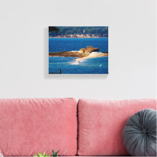 Baby Island Whidbey Blue Water Photography Canvas Print