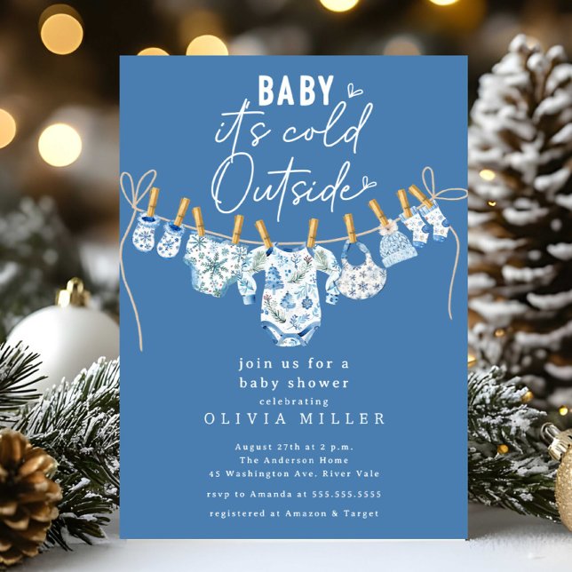 Baby It’s Cold Outside Baby Shower Invitation  (Creator Uploaded)