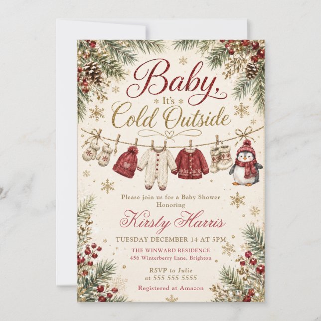 Baby It’s Cold Outside Shower Invitation (Front)
